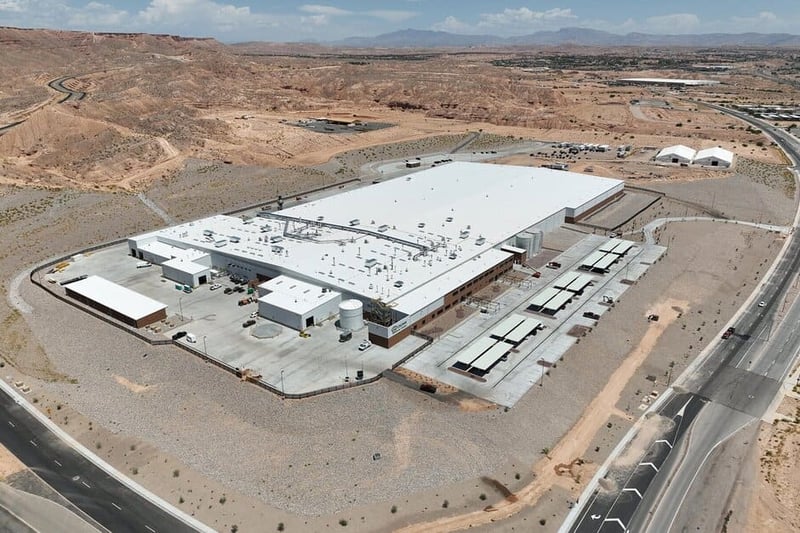 Drone view of an HRI advanced industrial manufacturing facility project.