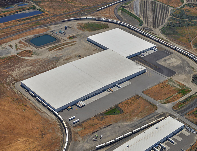 Aerial fly-over of HRI 3PL facility project by HRI.