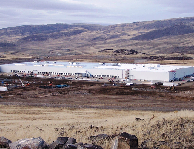 Aerial view of HRI grocery retailer distribution center project.
